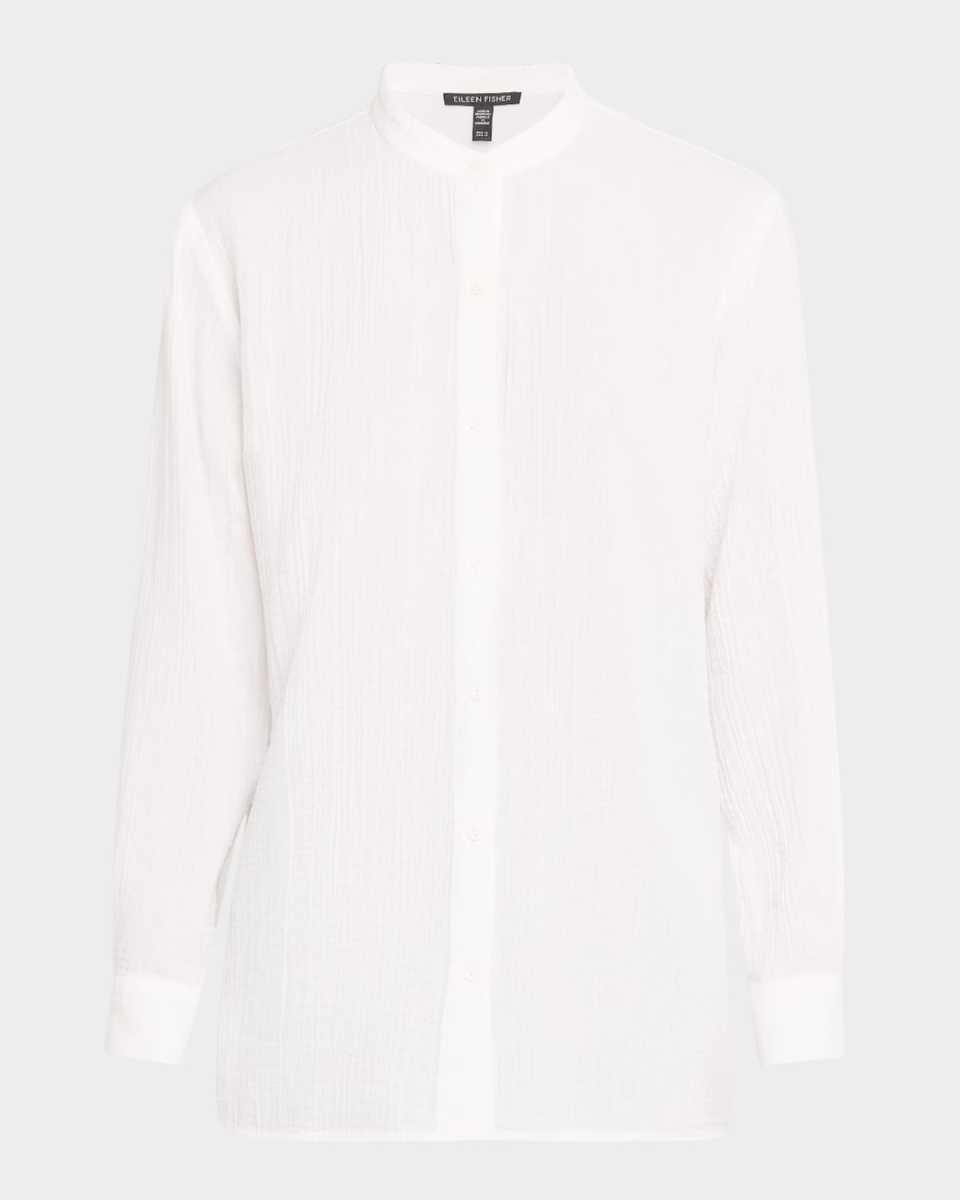 Button-Down Ripple Organic Cotton Shirt